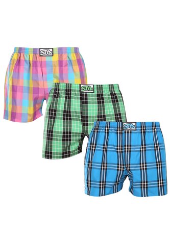 3PACK pánské trenky Styx klasická guma vícebarevné (3A102830) XL