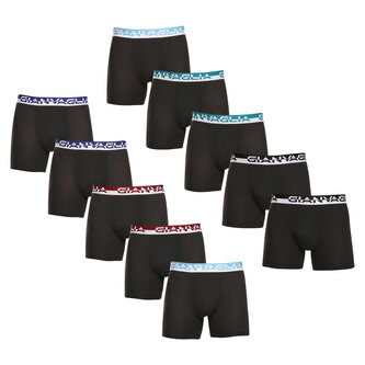 10PACK pánské boxerky Gianvaglia černé (GVG-5012) M