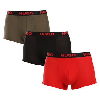 3PACK pánské boxerky HUGO vícebarevné (50496723 965) XL