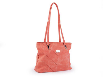 Kabelka z imitace broušené kůže - 1 ks - 1 lososová
