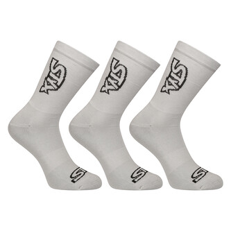 3PACK ponožky Styx vysoké šedé (3HV1062) M
