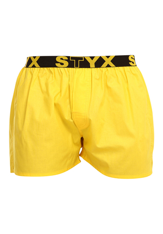 Pánské trenky Styx sportovní guma žluté (B1068) XL