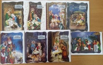 Karnet Boże Narodzenie B6 z opłatkiem + koperta