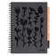 Kołozeszyt Pads A4/100K kratka Floral czarny