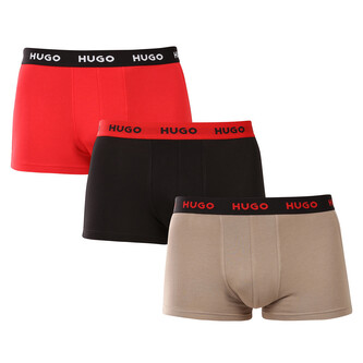 3PACK pánské boxerky HUGO vícebarevné (50532611 979) XXL