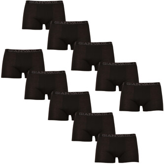 10PACK pánské boxerky Gianvaglia černé (023) XXL