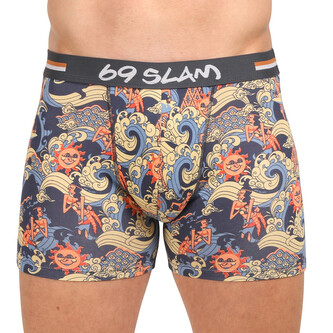 Pánské boxerky 69SLAM fit bamboo ANCIENT WAVES GILBERT (MPBANW-BB) M