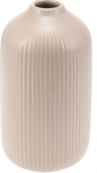 Kameninová váza 10,5x19 cm béžová