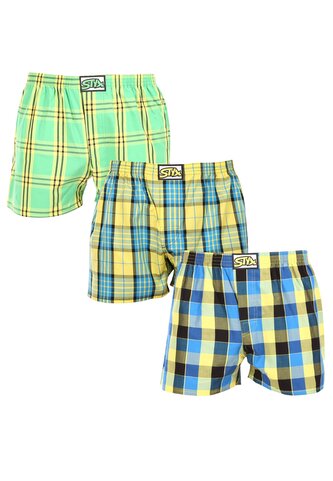 3PACK pánské trenky Styx klasická guma vícebarevné (3A100215) XXL