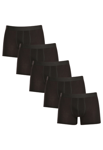 5PACK pánské boxerky Nedeto nadrozměr černé (5NBX001) 6XL