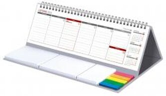 Kalendarz 2026 z notesem Maxi tygodniowy szary