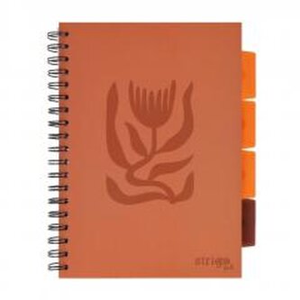 Kołozeszyt Pads B5/100K kratka Floral ceglany