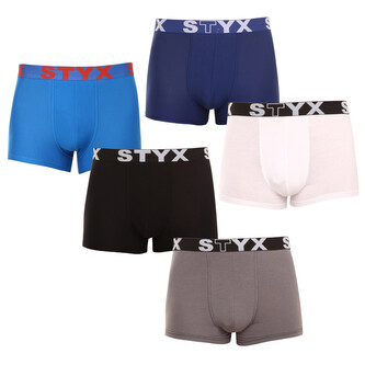 5PACK pánské boxerky Styx sportovní guma vícebarevné (5G0908137) XL
