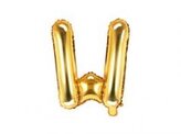 Balon foliowy Litera W 35cm złoty