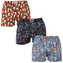 3PACK pánské trenky Styx art klasická guma vícebarevné (3A18456) M