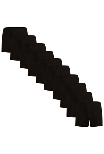 10PACK pánské trenky Nedeto černé (10NDTT001) XXL