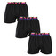 3PACK pánské trenky Styx sportovní guma černé trikolóra (3B1960) XL