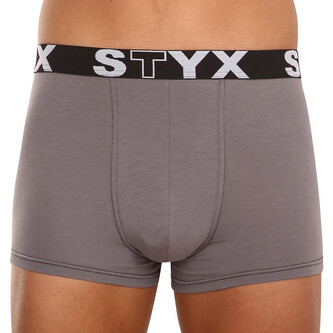 Pánské boxerky Styx sportovní guma nadrozměr tmavě šedé (R1063) 5XL