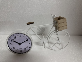 Stolní hodiny Kolo 33,5 cm bílé