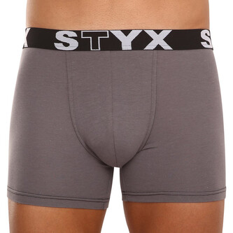 Pánské boxerky Styx long sportovní guma tmavě šedé (U1063) XXL