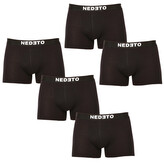 5PACK pánské boxerky Nedeto černé (5NB001b) XL