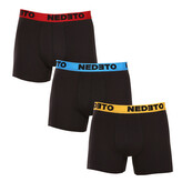 3PACK pánské boxerky Nedeto černé (3NBC1) M