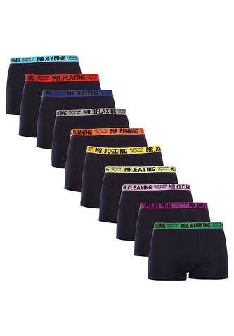 10PACK pánské boxerky Lee Cooper modré (LCUBOX10P0101-1410367) XL