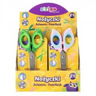 Nożyczki szkolne mix (12szt) STRIGO