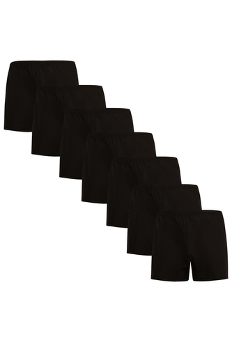 7PACK pánské trenky Nedeto černé (7NDTT001) L