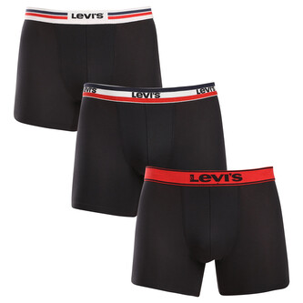 3PACK pánské boxerky Levis černé (701229549 001) M