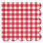 Papírové ubrousky červenobílé kostkované – venkovský styl, 32 cm, 20 ks