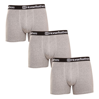 3PACK pánské boxerky Horsefeathers Dynasty heather gray (AM067C) L