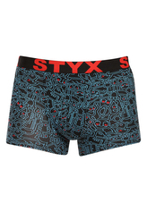 Pánské boxerky Styx art sportovní guma doodle (G1256/2) M