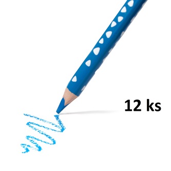 RICO pastelka trojboká  JUMBO, tuha průměr 5mm, 12 ks, sv.modrá