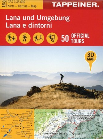 3D-Wanderkarte Lana und Umgebung 1 : 35 000