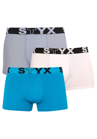 3PACK pánské boxerky Styx sportovní guma vícebarevné (G969106167) M