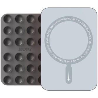 SKINARMA STAX MagSafe magnetický držák s přísavkami kouřový