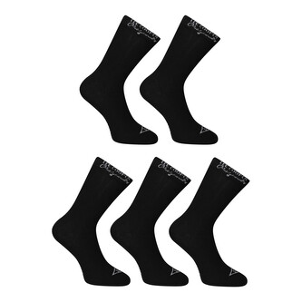 5PACK ponožky Lee Cooper vysoké černé (PO41029) L