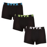 3PACK pánské boxerky Styx sportovní guma nadrozměr vícebarevné (R9606162) 4XL