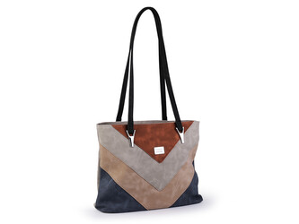 Kabelka z imitace broušené kůže - 1 ks - 4 šedá černá