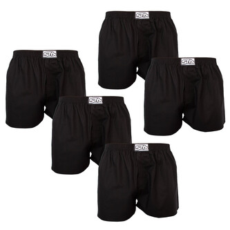 5PACK pánské trenky Styx klasická guma černé (5A0960) L