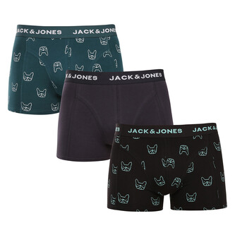 3PACK pánské boxerky Jack and Jones vícebarevné (12275817) XL