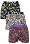3PACK pánské trenky Styx art sportovní guma vícebarevné (3B14051) M