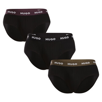 3PACK pánské slipy HUGO černé (50517879 989) L
