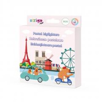 Zakreślacz Eko Kapibara pastel 4szt