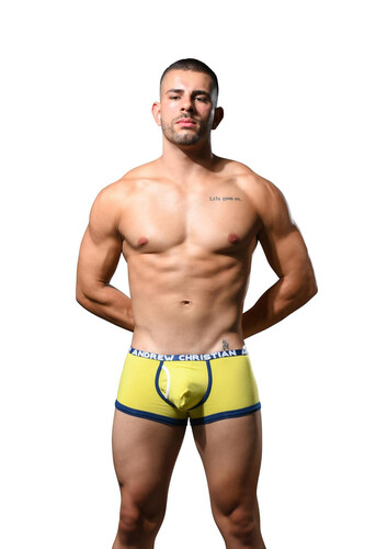 Pánské boxerky Andrew Christian žluté ALMOST NAKED (93425-CTYEL) M