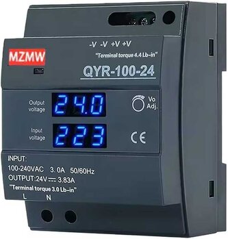 MZMW QYR-100-24 Průmyslový zdroj spínaný 24V 3,83A na DIN lištu