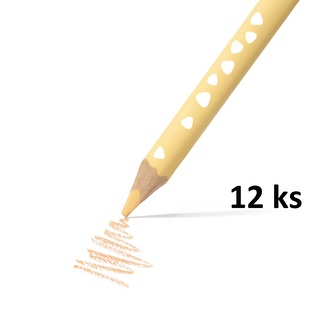 RICO pastelka trojboká  JUMBO, tuha průměr 5mm, 12 ks, růžově tělová