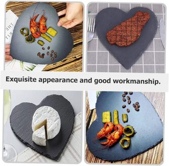 Talíř / prkénko z břidlice ve tvaru srdce 30cm BRANDANI