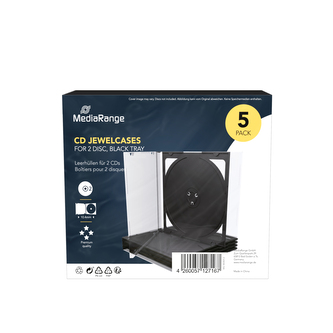 MEDIARANGE 2 CD 10,4mm černý - 5ks/bal